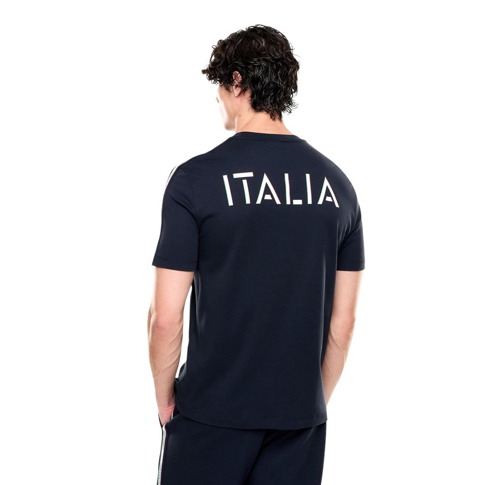 EA7 Emporio Armani Blue Cotton Sportswear