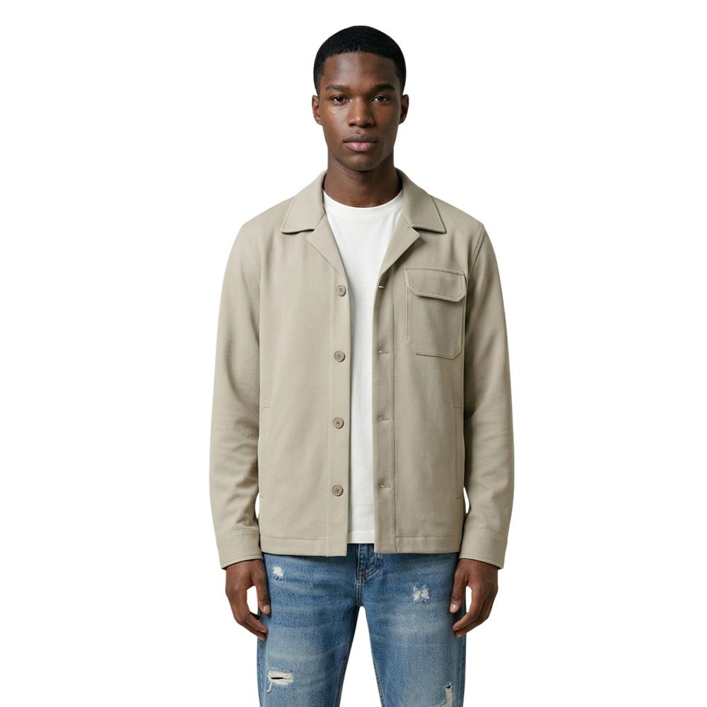 Antony Morato Beige Polyester Full-Length Jacket