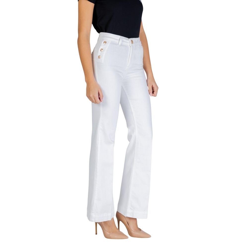 Liu Jo White Cotton Flared Jeans