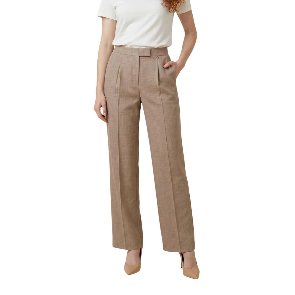 Liu Jo Beige Viscose Dress Pants