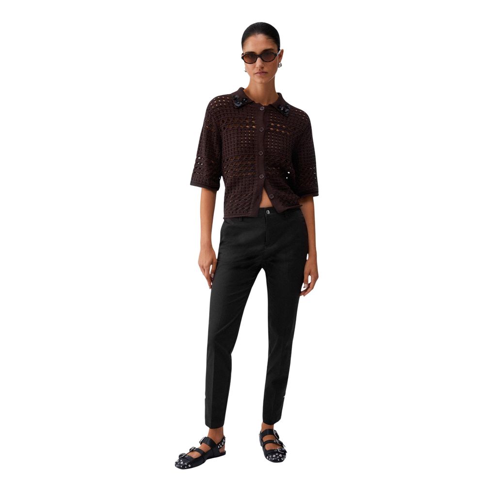 Liu Jo Black Cotton Chino Pants