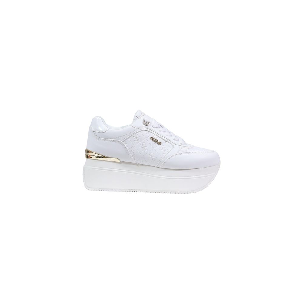 Guess White Polyethylene Platform Sneakers