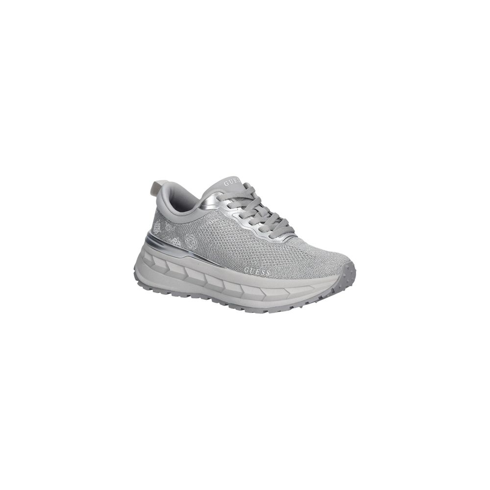 Guess Silver Polyester Chunky Sneakers