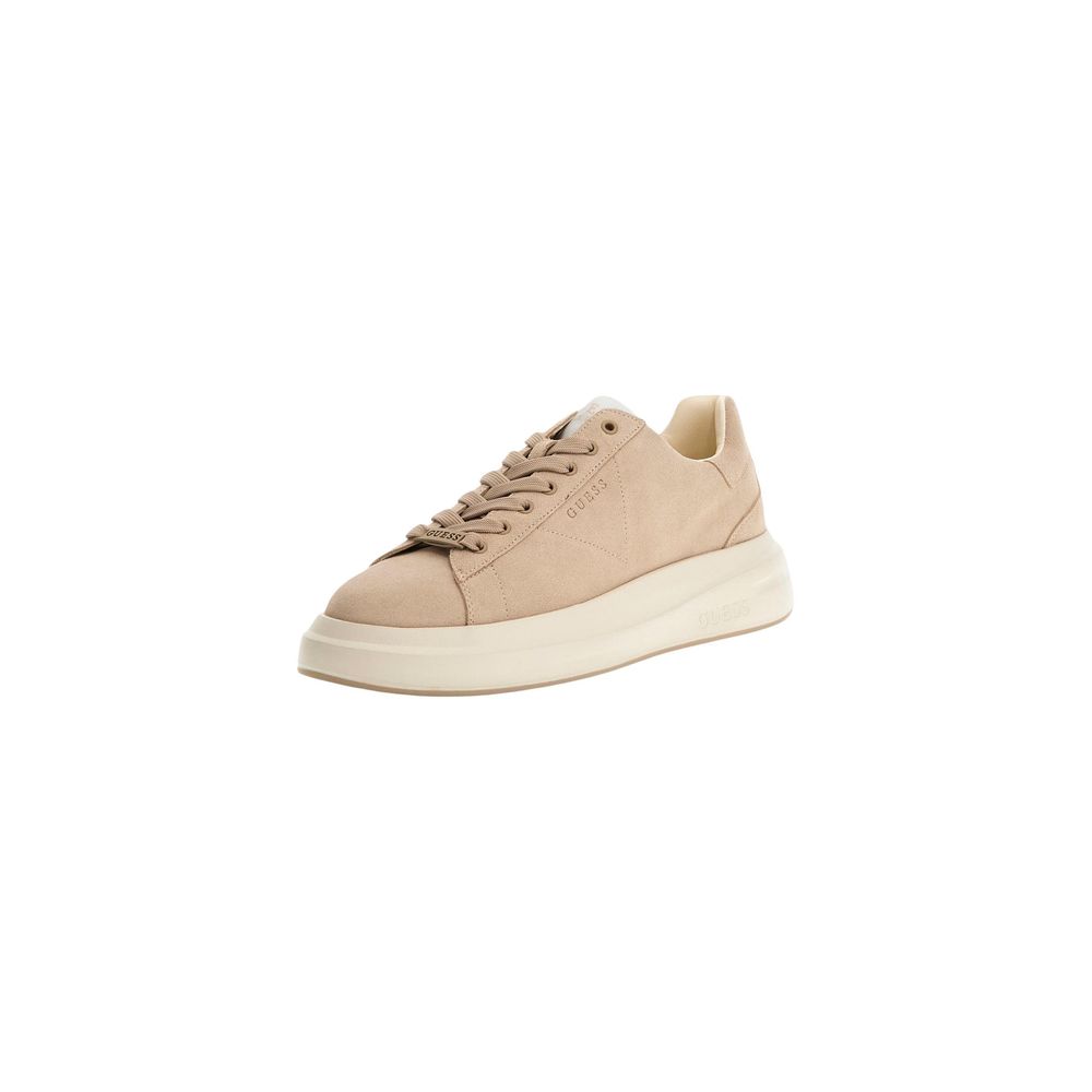 Guess Beige Suede Leather Low Top Sneakers