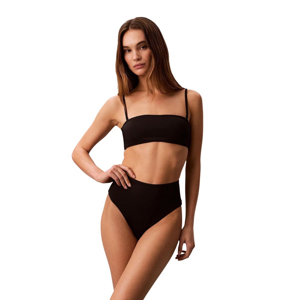 Calvin Klein Jeans Black Elastane Bikini