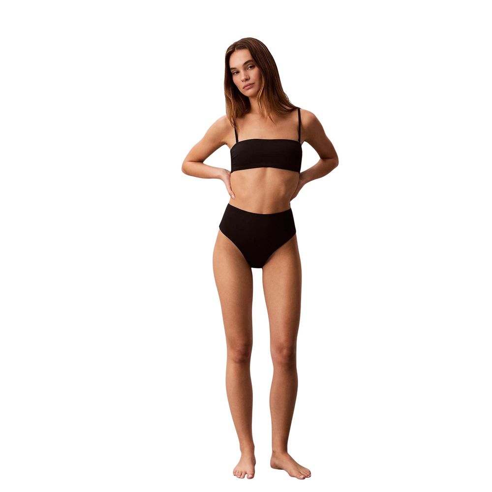 Calvin Klein Jeans Black Elastane Bikini