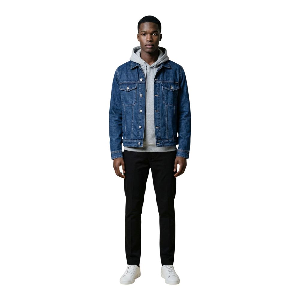 Replay Blue Cotton Denim Jacket