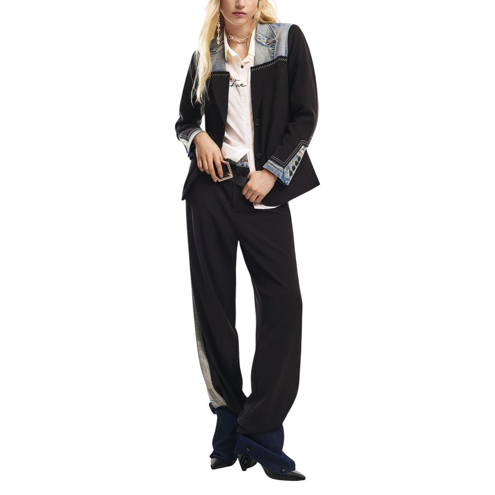 Desigual Black Cotton Blazer