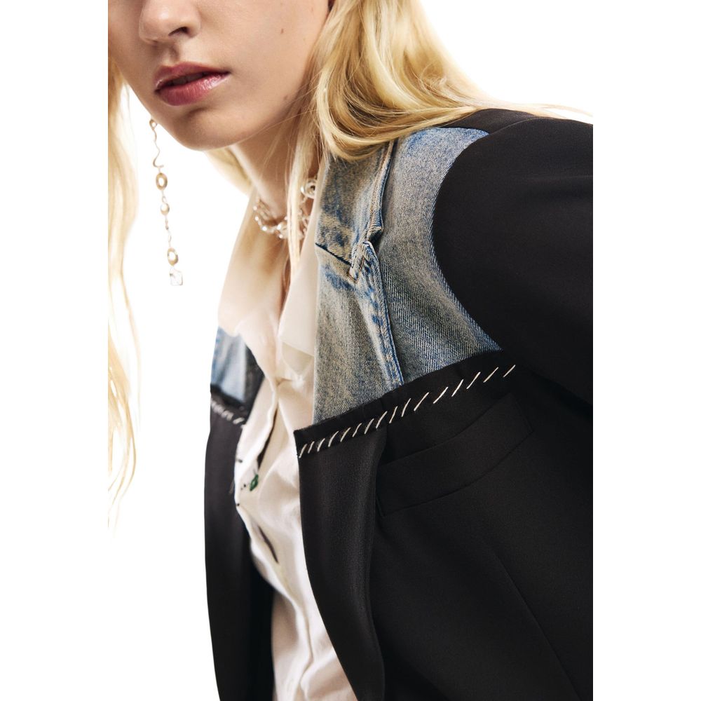 Desigual Black Cotton Blazer