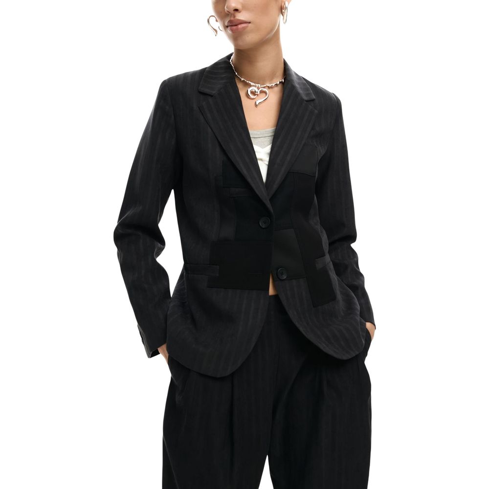 Desigual Gray Polyester Blazer