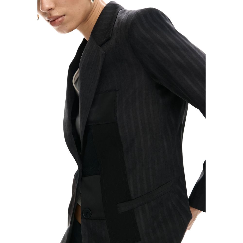 Desigual Gray Polyester Blazer