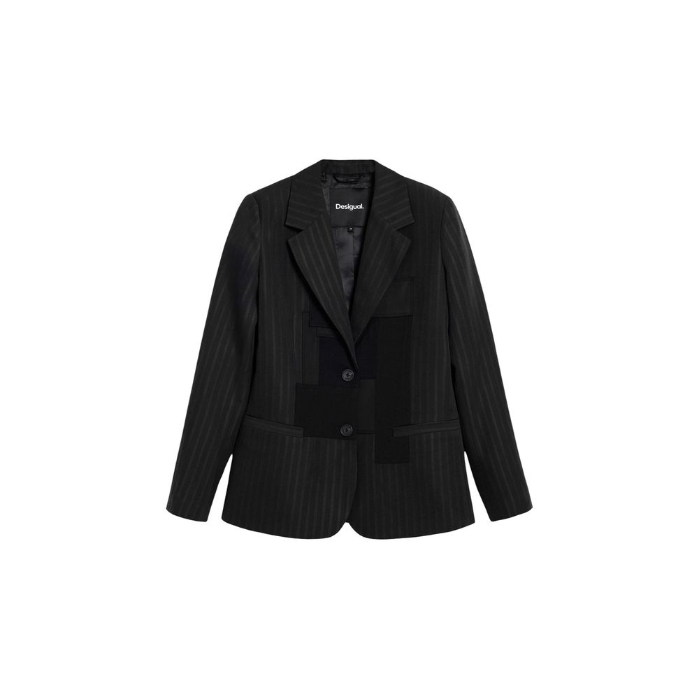 Desigual Gray Polyester Blazer
