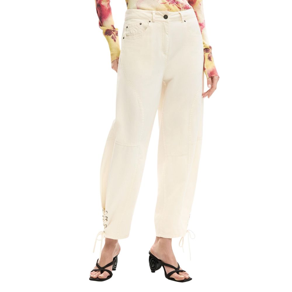 Desigual Beige Cotton Casual Pants