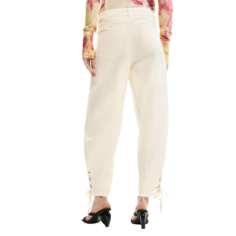 Desigual Beige Cotton Casual Pants