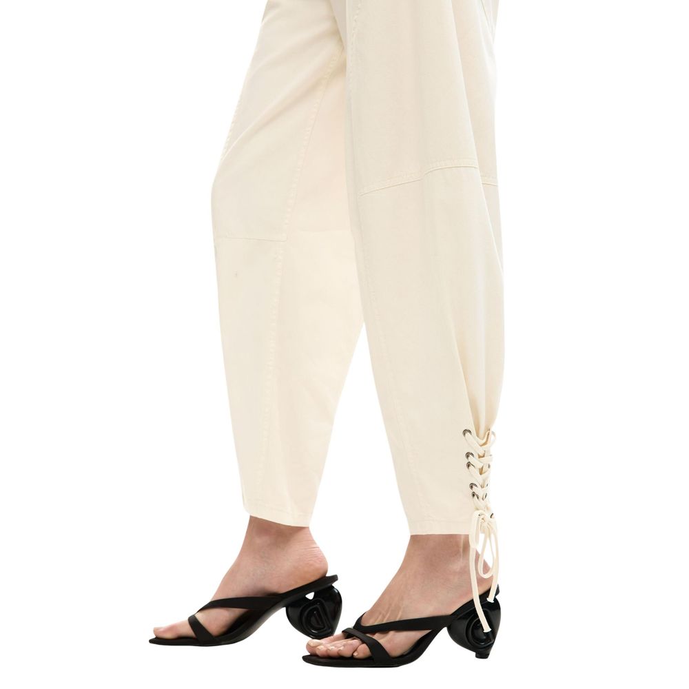 Desigual Beige Cotton Casual Pants