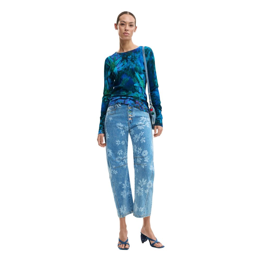 Desigual Green Viscose Sweatshirt