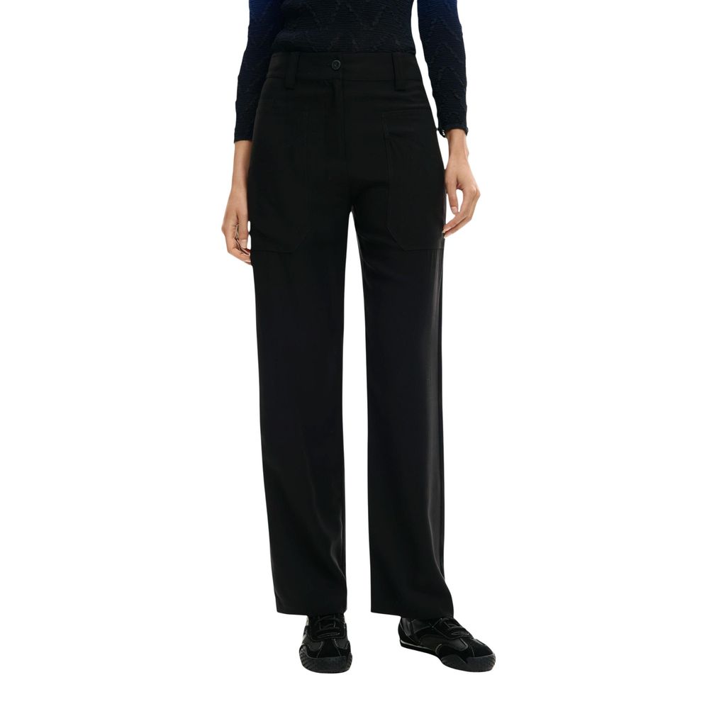 Desigual Black Viscose Casual Pants