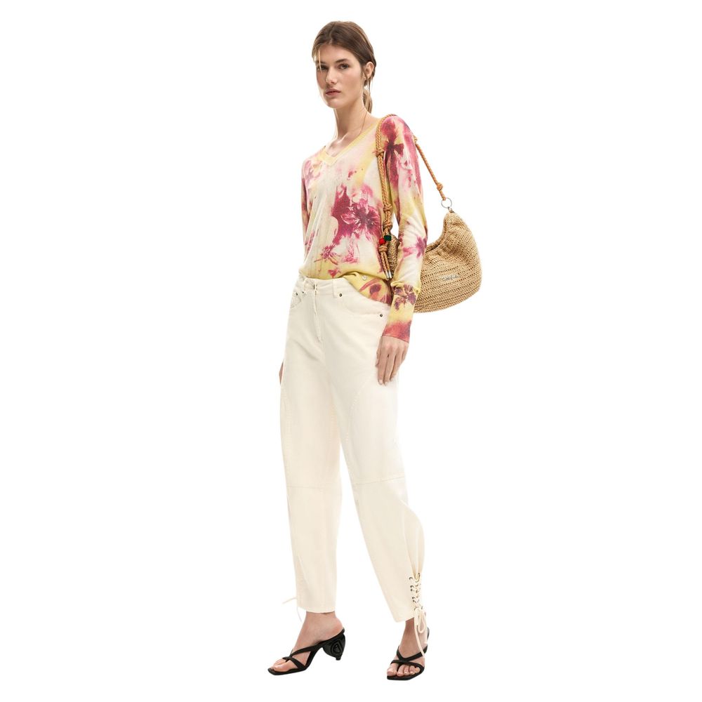 Desigual Beige Cotton Casual Pants