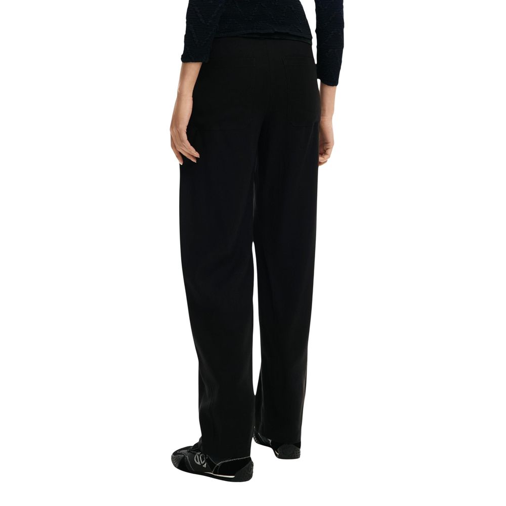 Desigual Black Viscose Casual Pants