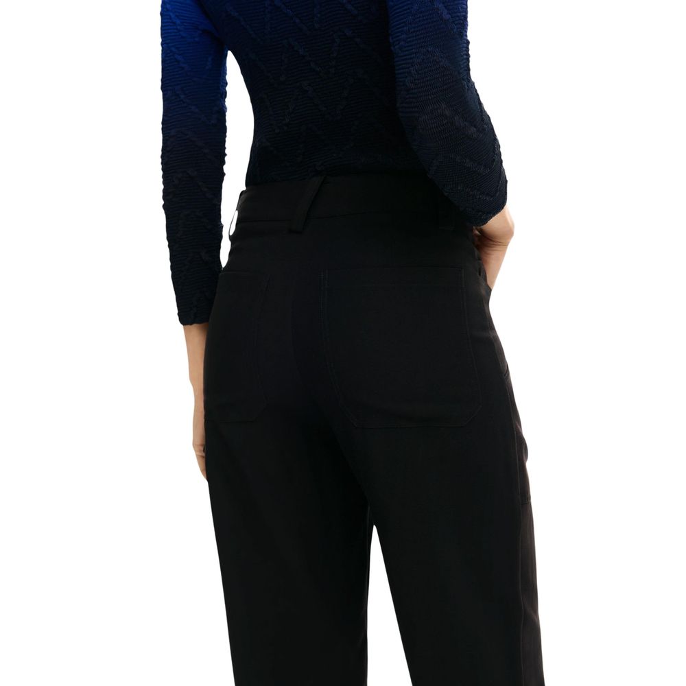 Desigual Black Viscose Casual Pants