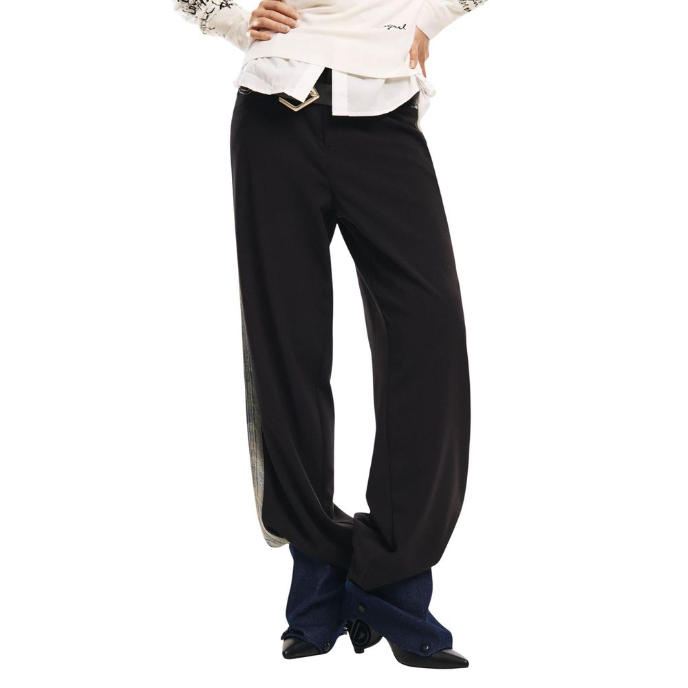 Desigual Black Polyester Pants