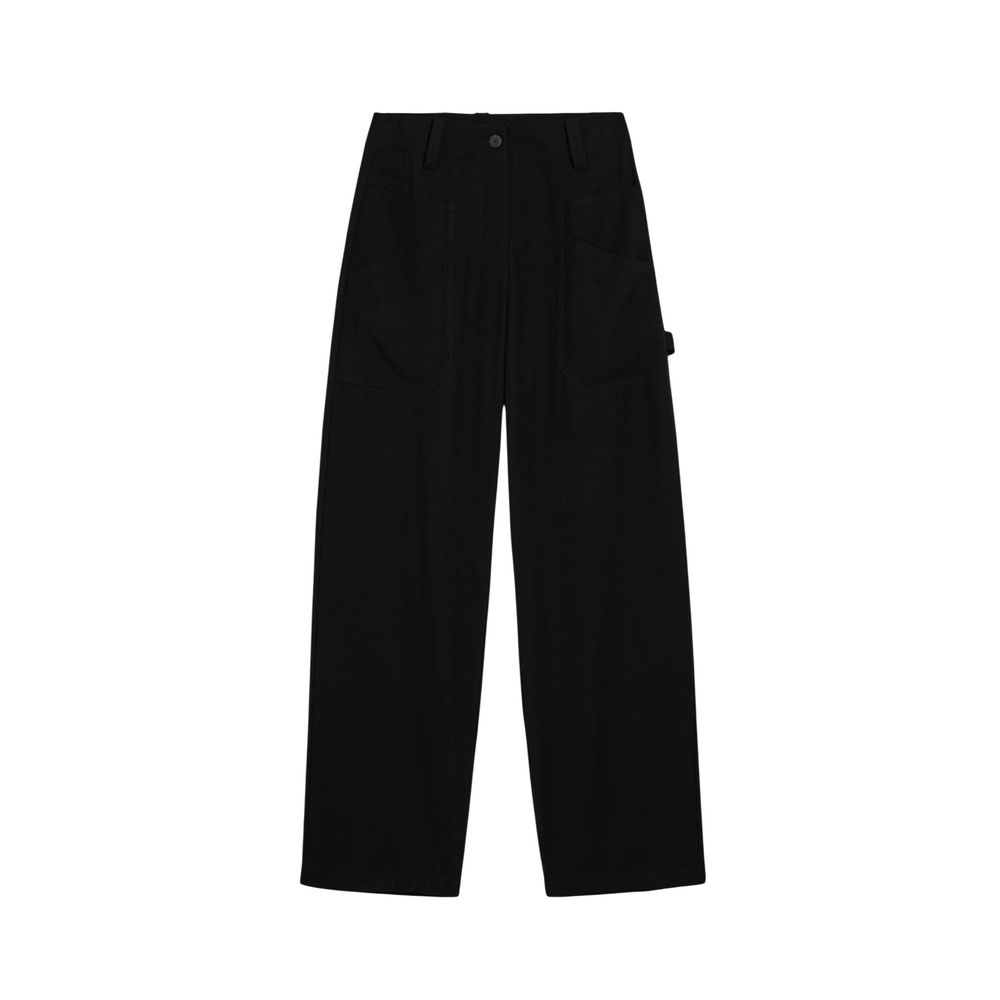 Desigual Black Viscose Casual Pants