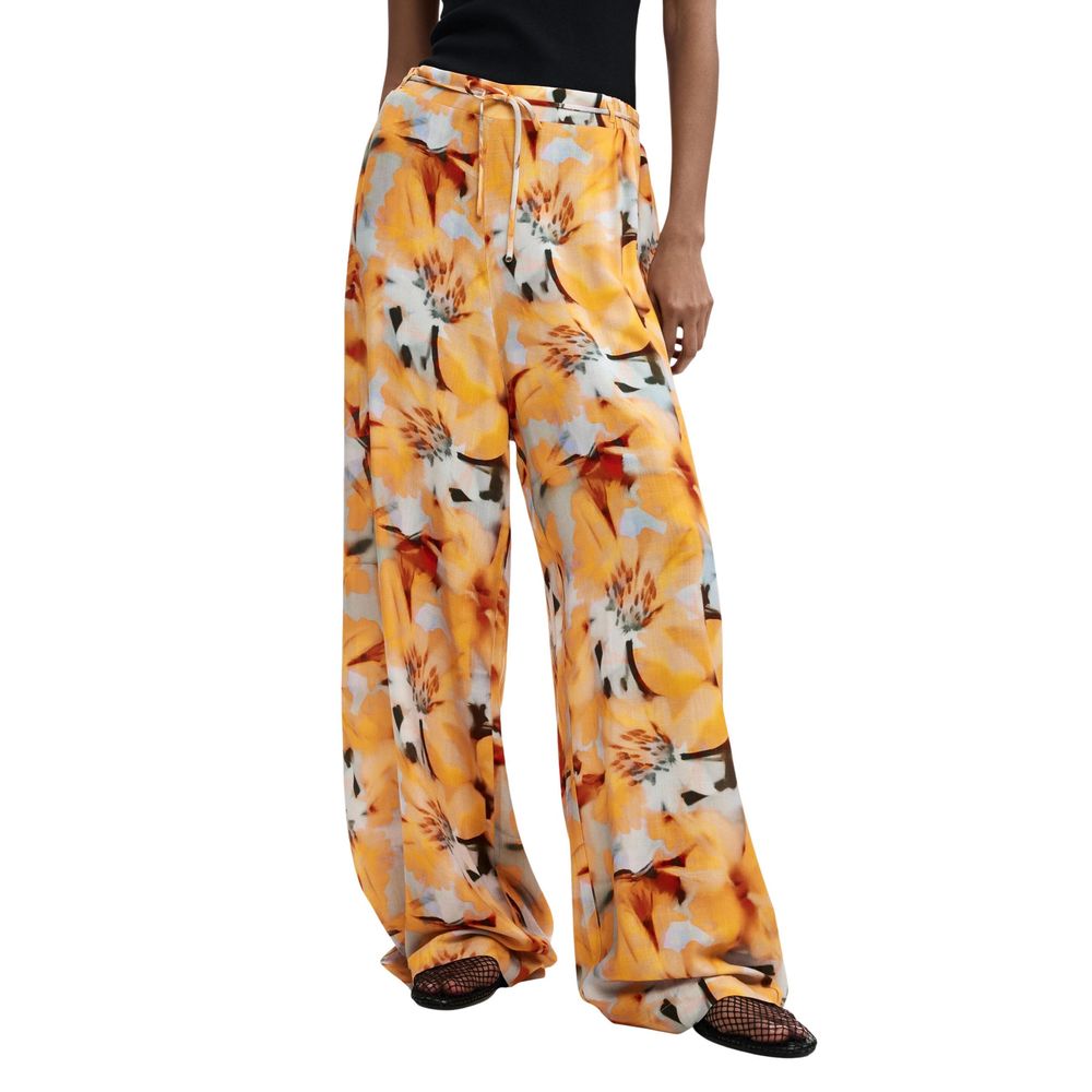 Desigual Orange Viscose Casual Pants