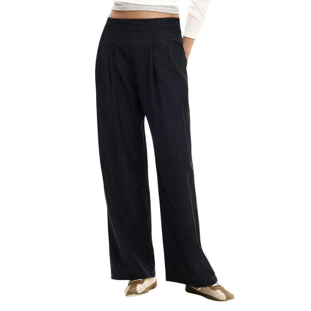 Desigual Black Polyester Casual Pants