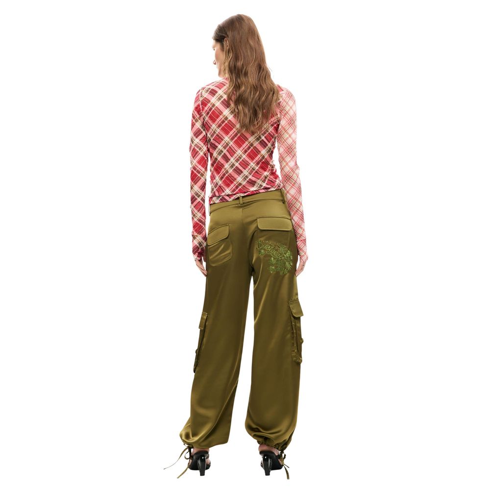 Desigual Bicolor Polyester Cargo Pants
