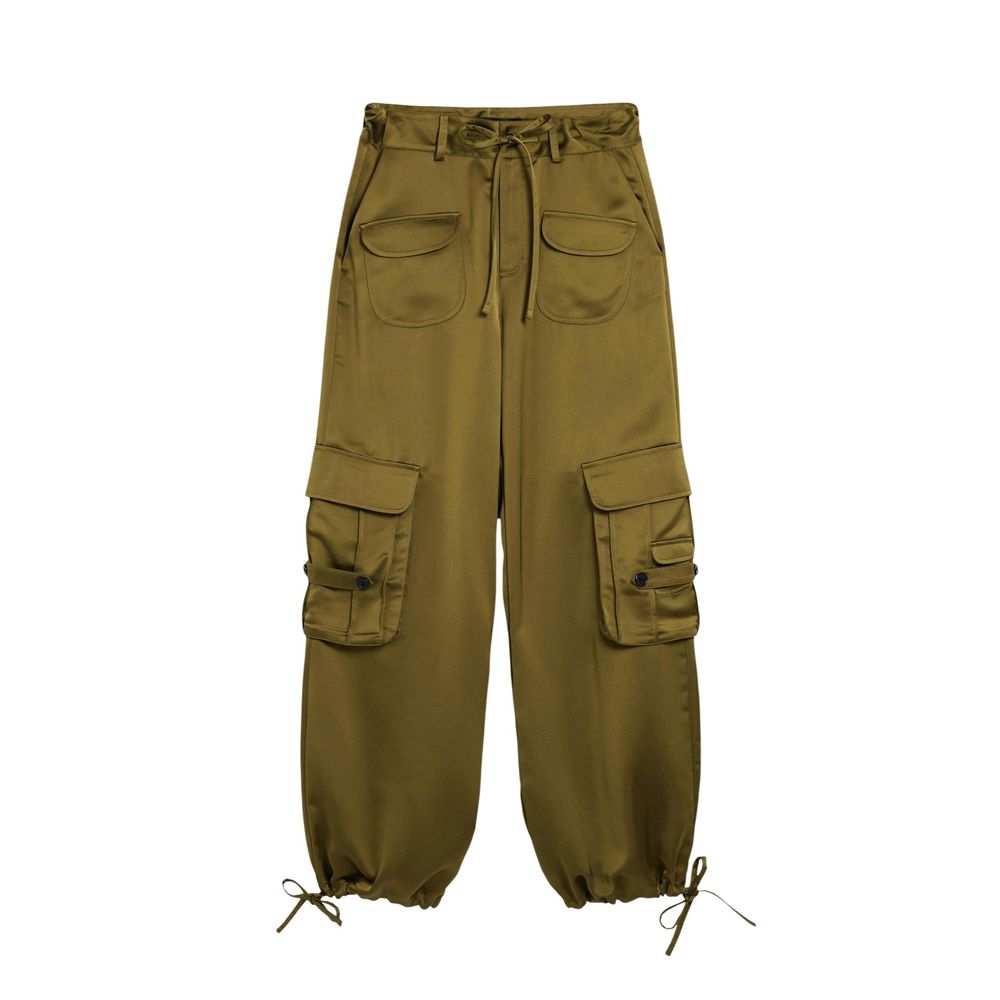 Desigual Bicolor Polyester Cargo Pants