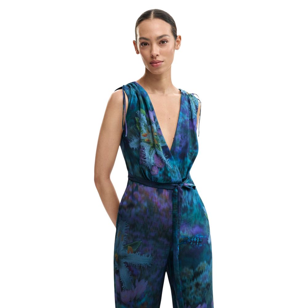 Desigual Blue Viscose Jumpsuit