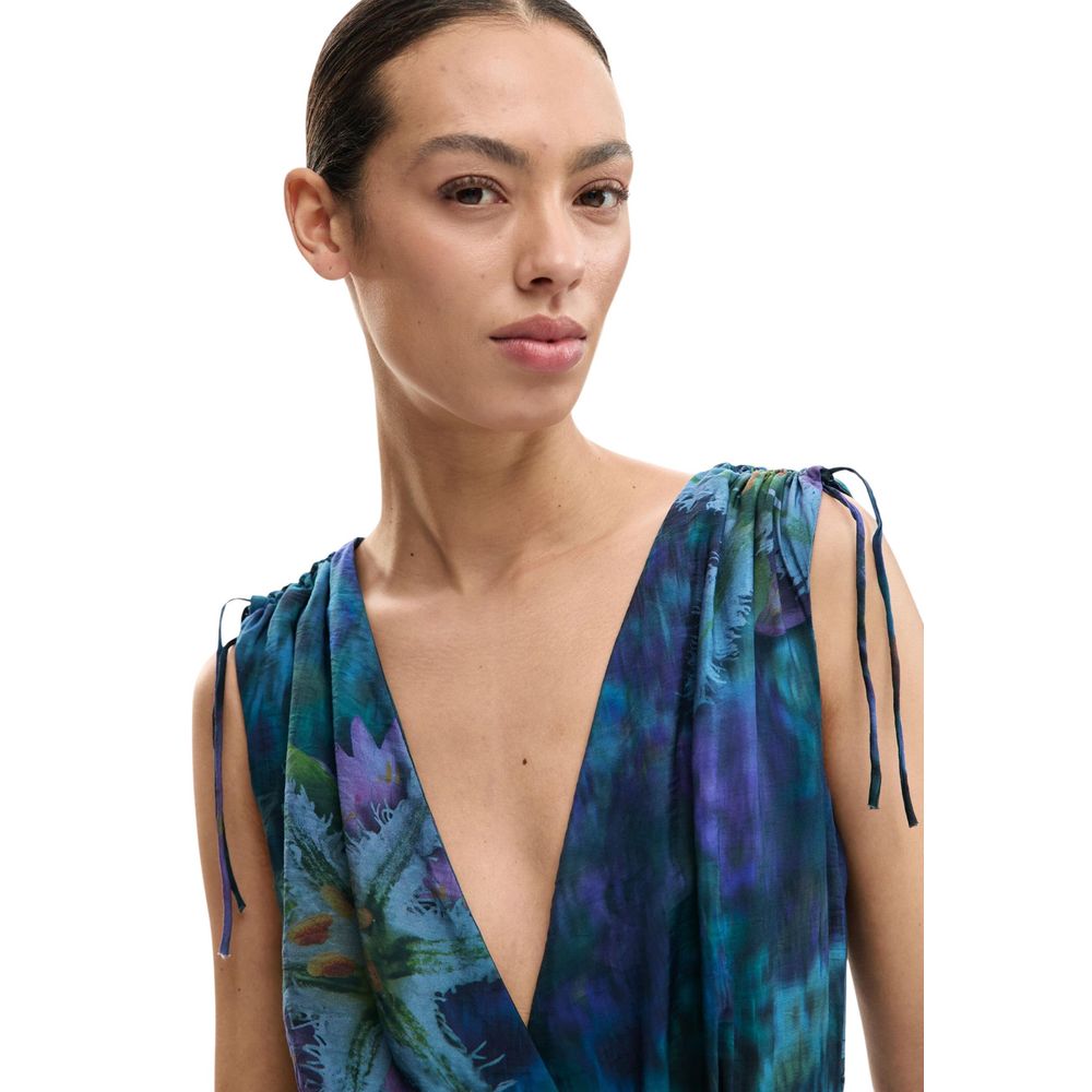 Desigual Blue Viscose Jumpsuit