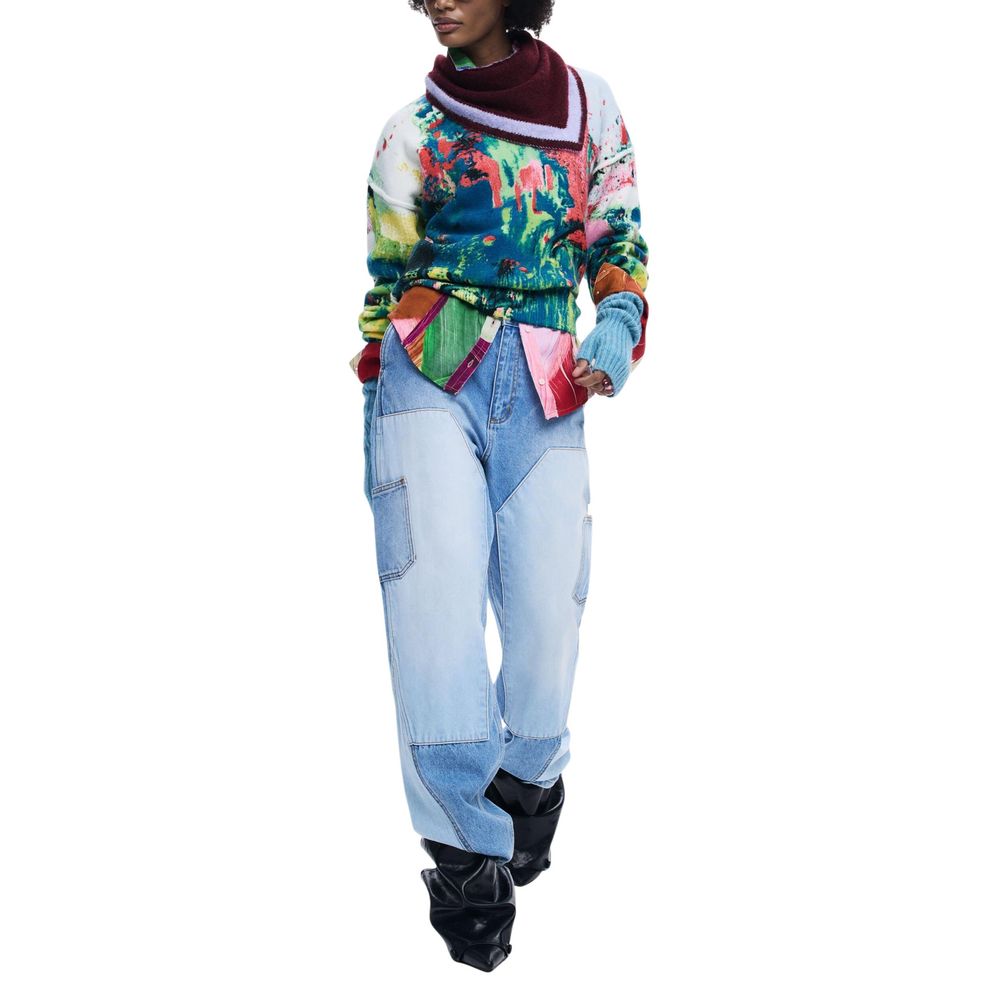 Desigual Red Marabou Sweatshirt