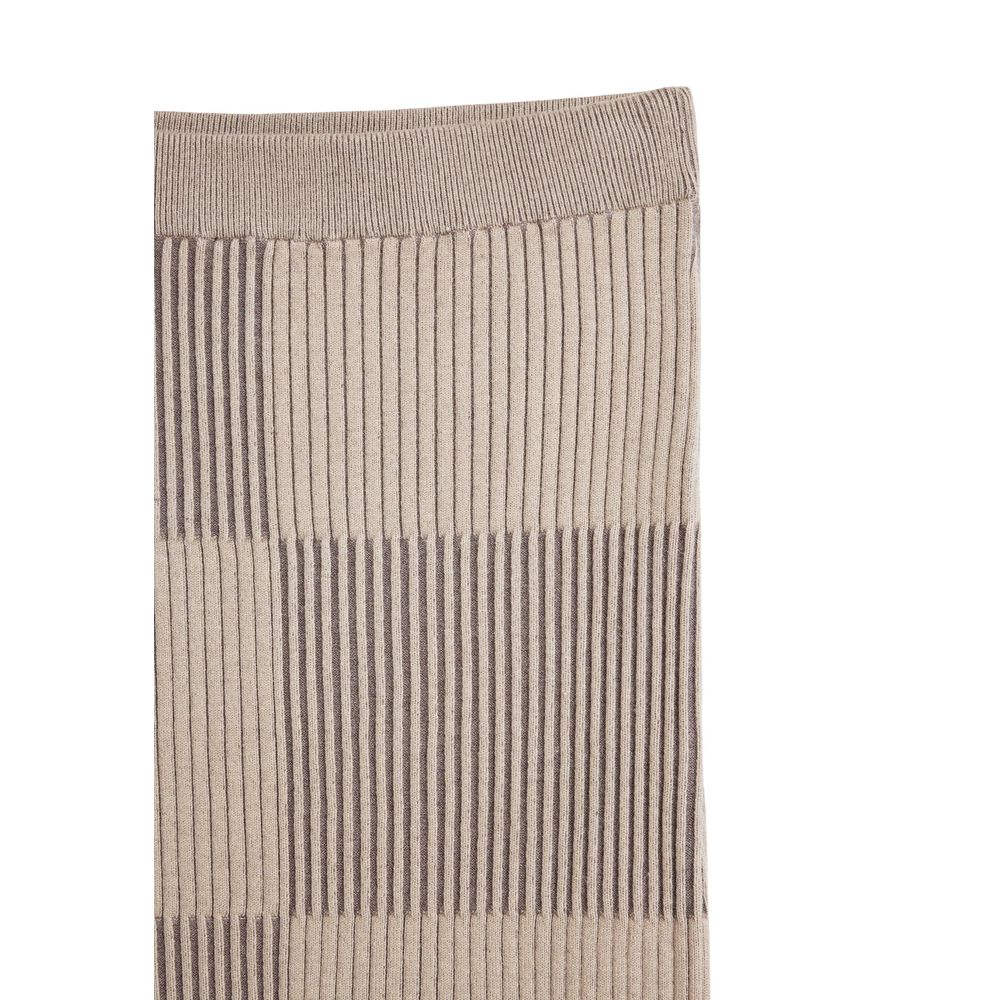 Desigual Beige Viscose Long Skirt