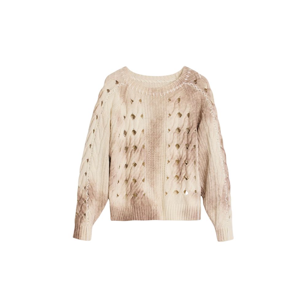 Desigual Beige Marabou Sweatshirt