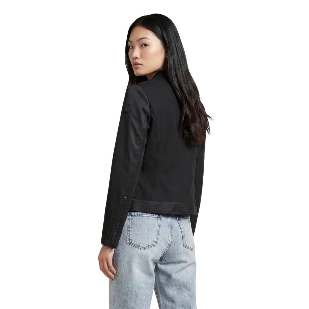Blauer Black Polyamide Biker Jacket