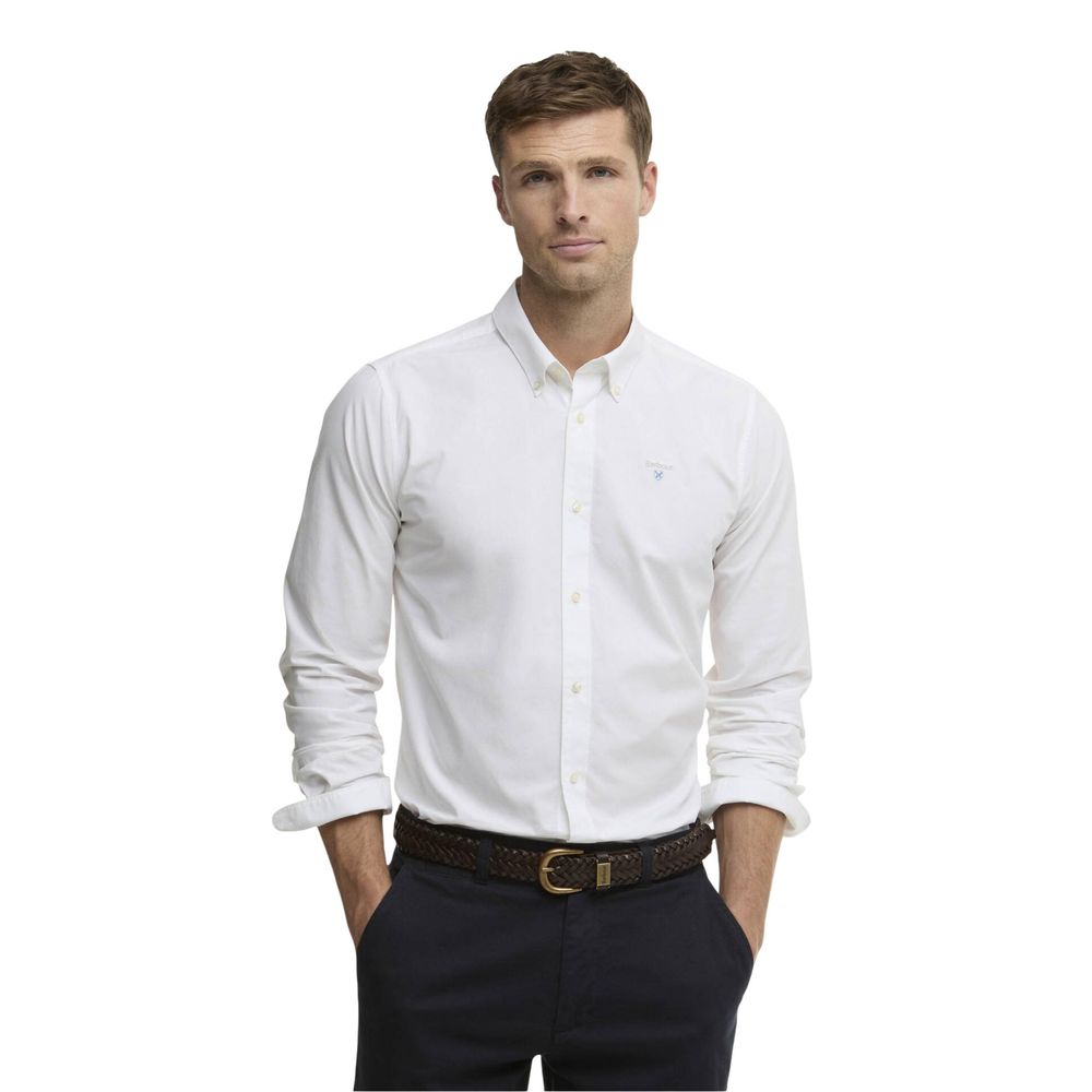 Barbour White Cotton Dress Shirt