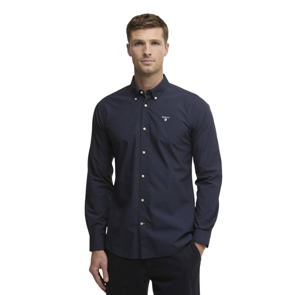Barbour Blue Cotton Dress Shirt
