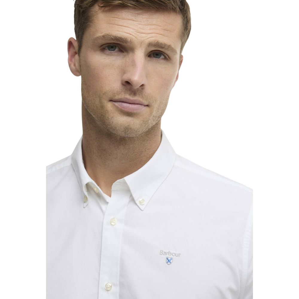 Barbour White Cotton Dress Shirt