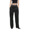 Karl Lagerfeld Black Polyester Casual Pants