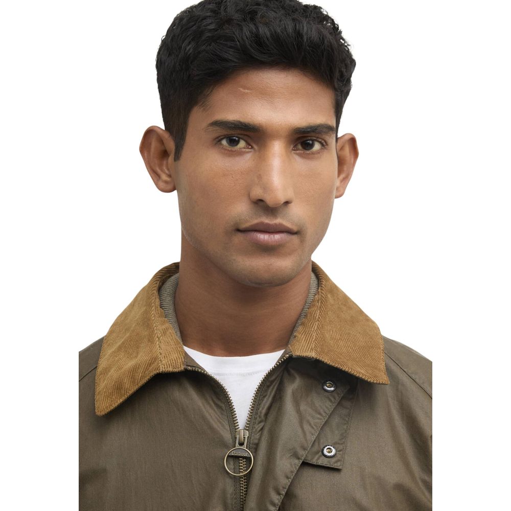 Barbour Green Cotton Full-Length Jacket