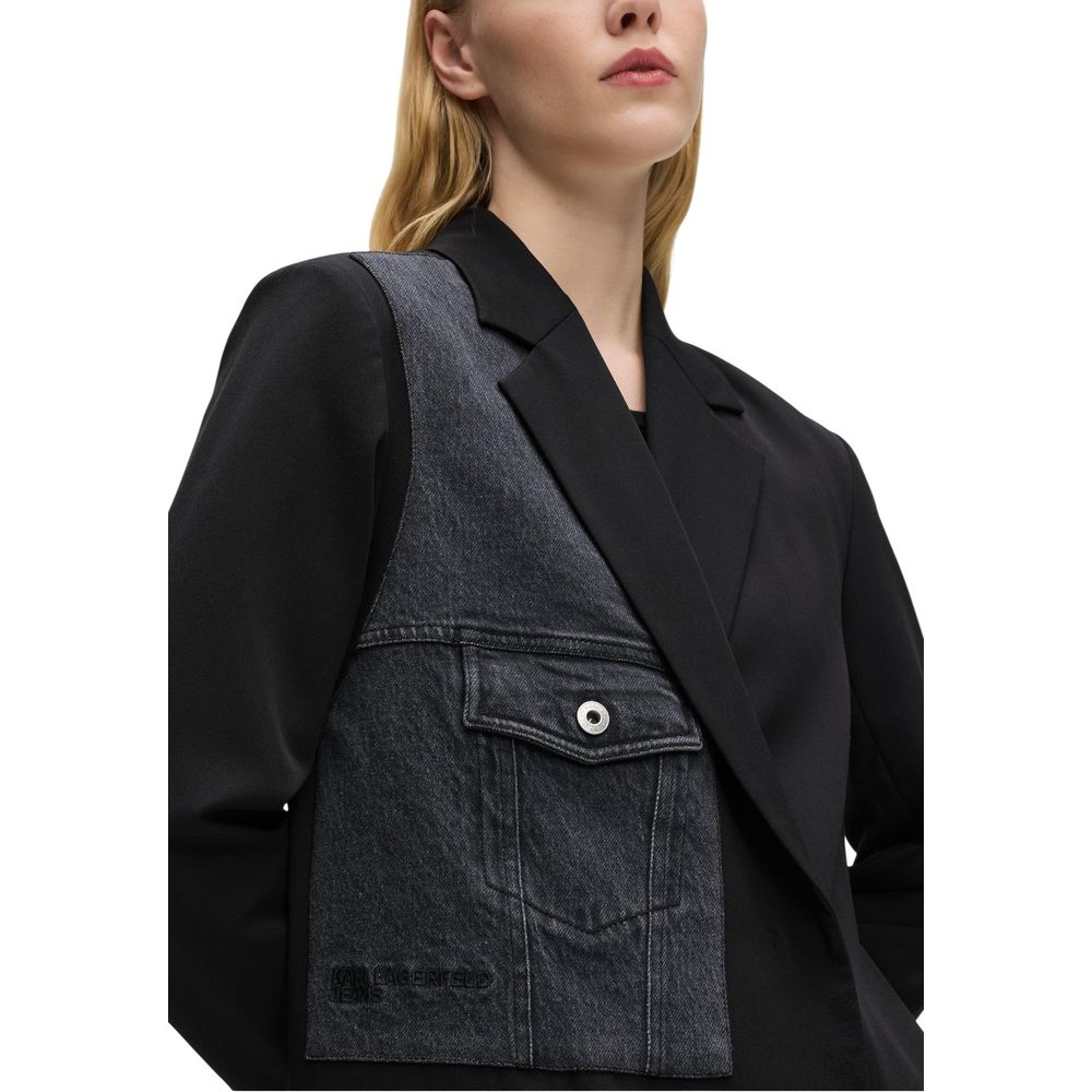 Karl Lagerfeld Black Polyester Blazer