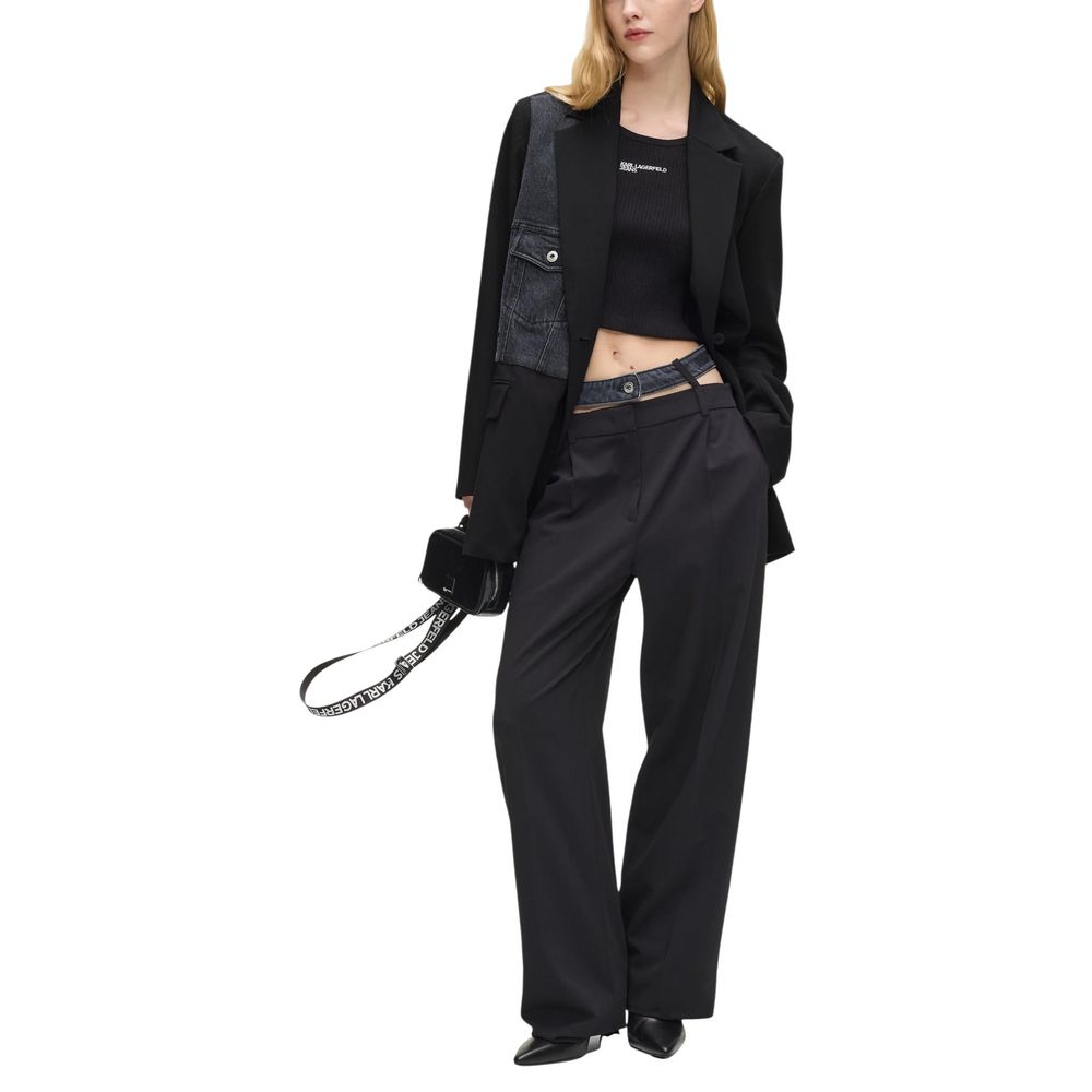 Karl Lagerfeld Black Polyester Blazer