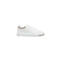 Armani Exchange Cream Leather Low Top Sneakers
