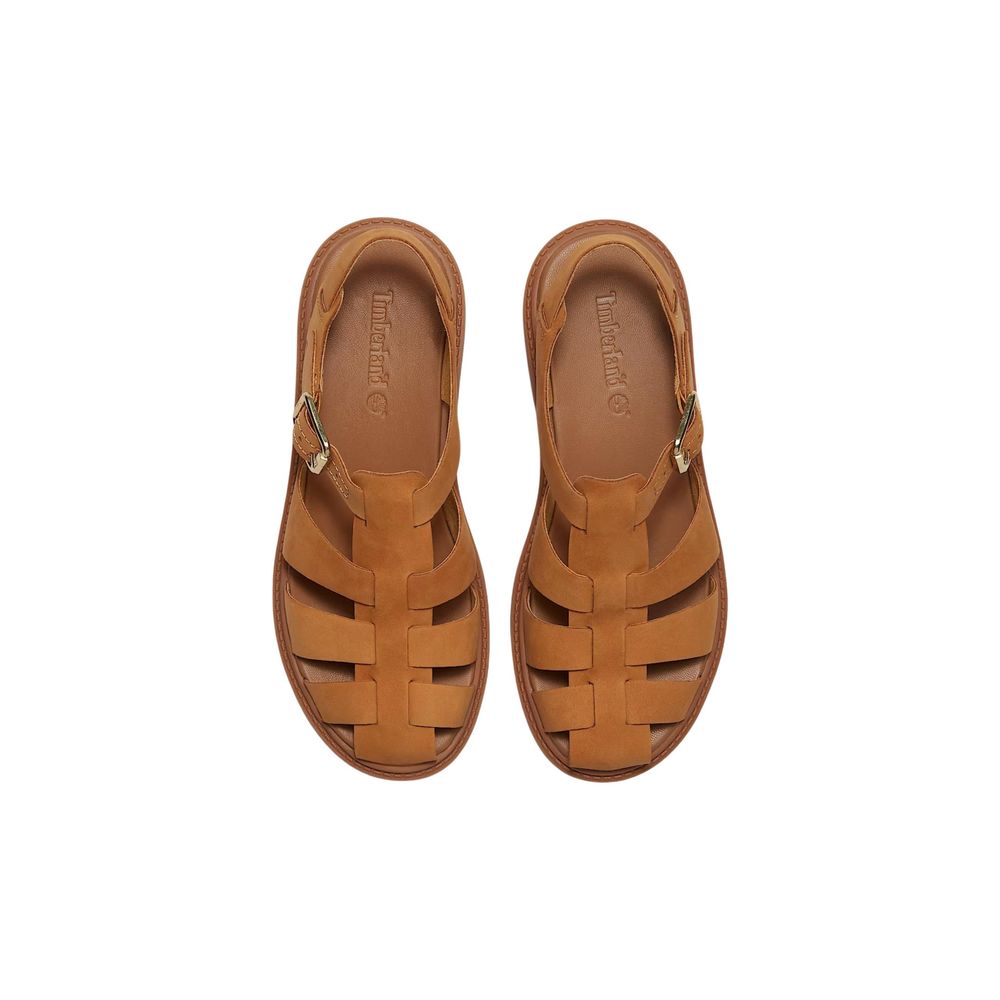 Timberland Brown Leather Flat Sandals