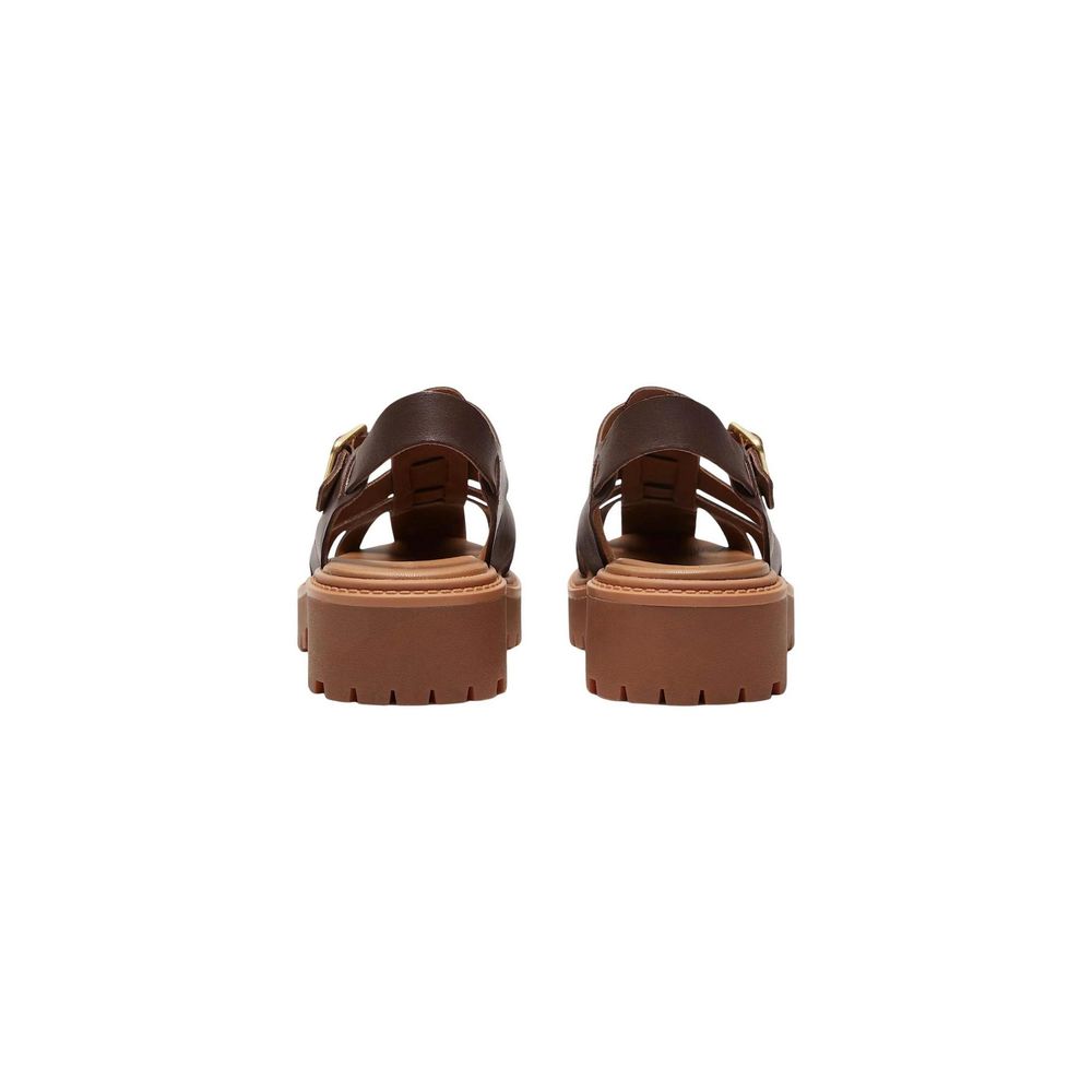 Timberland Brown Leather Flat Sandals
