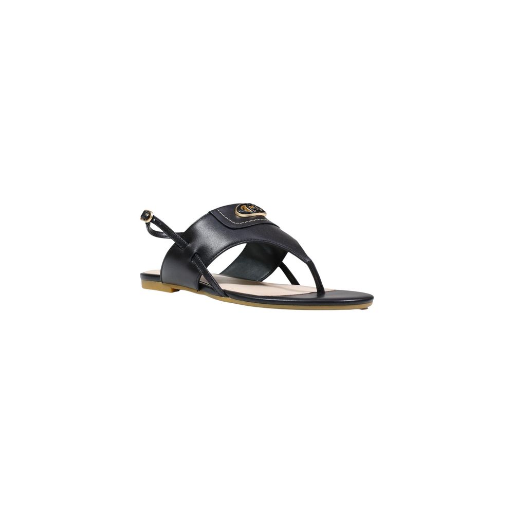 Liu Jo Black Leather Flat Sandals