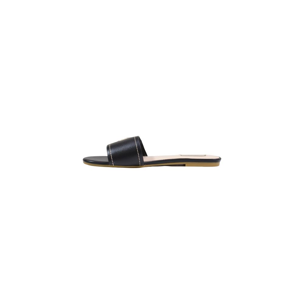 Liu Jo Black Leather Flat Sandals
