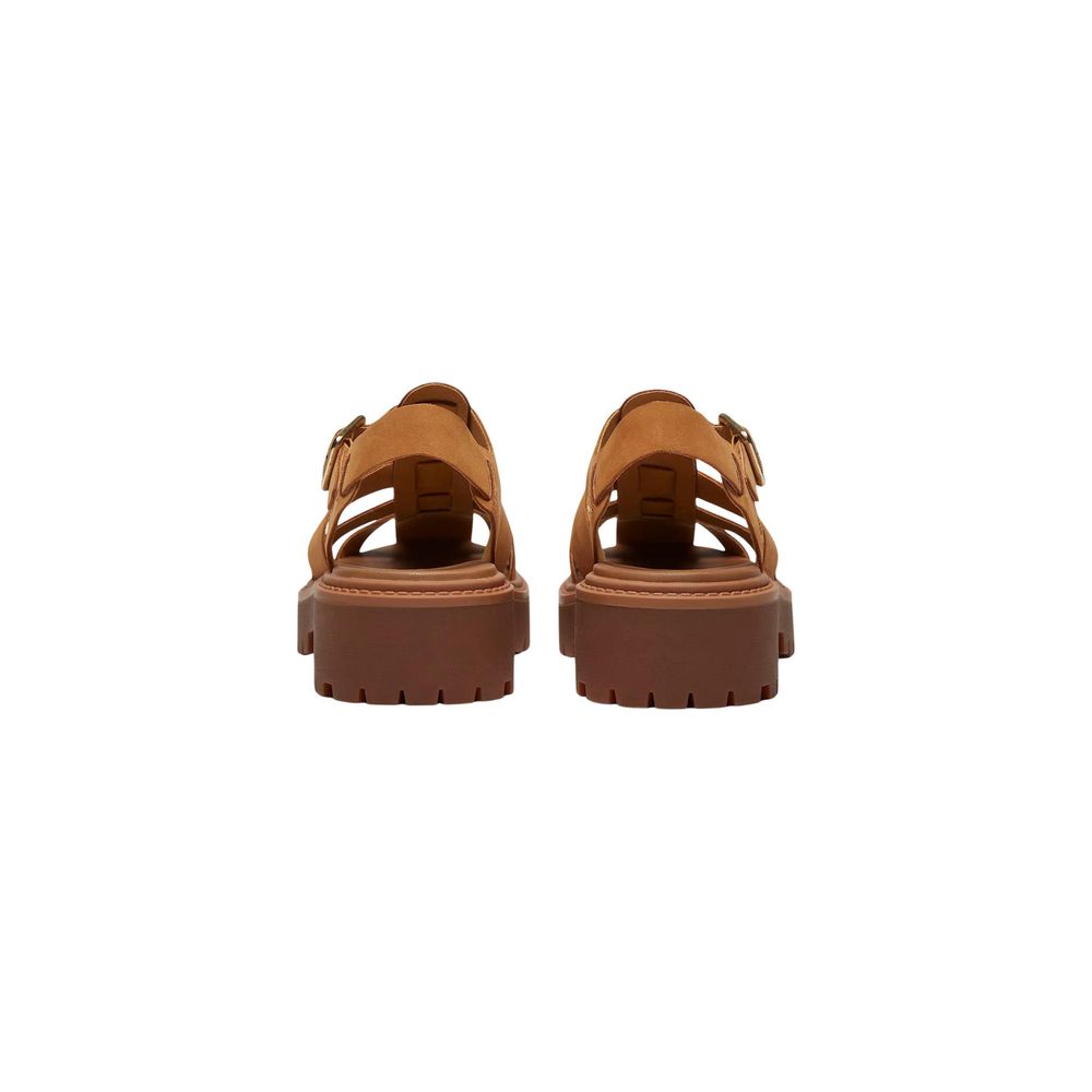 Timberland Brown Leather Flat Sandals