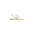 Liu Jo White Leather Flat Sandals
